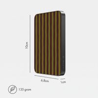 Selencia Vivid Powerbank 5.000 mAh - Draadloze Powerbank - MagSafe en Qi - Black / Bonbon Stripe Matcha
