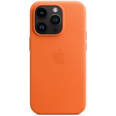 Apple Leather Back Cover with MagSafe Apple iPhone 14 Pro - Orange