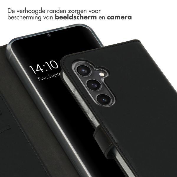 Selencia Echt Leren Bookcase Samsung Galaxy S23 FE - Zwart