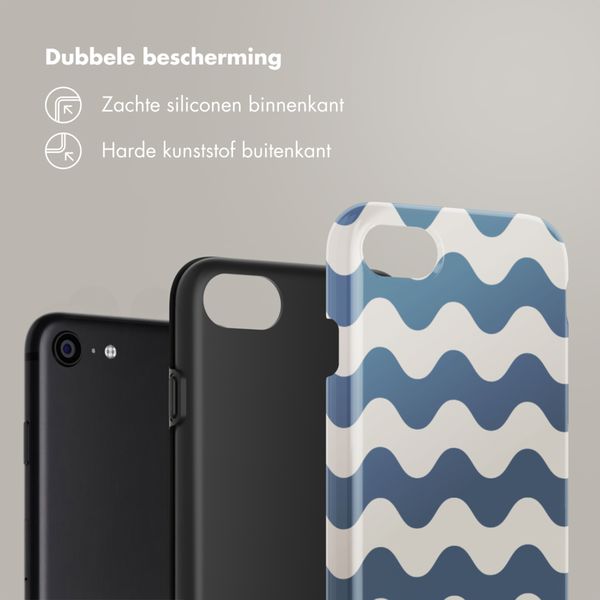 Selencia Vivid Backcover Apple iPhone SE (2022 / 2020) / 8 / 7 - Wave Vibes Classic Blue