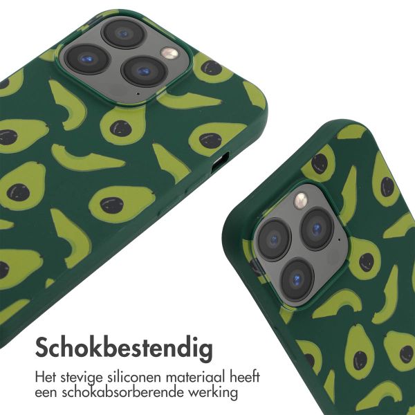 imoshion Siliconen design hoesje met koord iPhone 13 Pro - Avocado Green