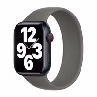 Apple Siliconen solobandje Apple Watch Series 1 - 9 / SE (38/40/41 mm) | Series 10 / 11 (42 mm) - Maat 1 - Olive