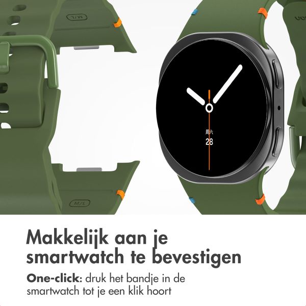 imoshion Wave Siliconenband Samsung Galaxy Watch 8 (40/44mm) / Classic (46mm) - Donkergroen