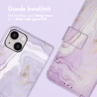 imoshion Design Bookcase Apple iPhone 14 - Purple Marble