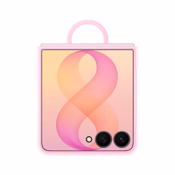 Samsung Silicone Magnet Cover Ring Samsung Galaxy Z Flip 8 - Roze