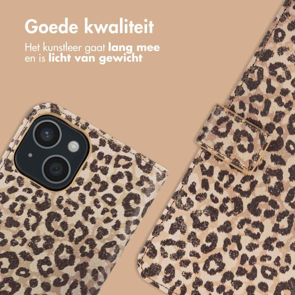 imoshion Design Bookcase iPhone 15 - Leopard Mood