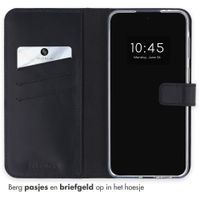 Selencia Echt Leren Bookcase Samsung Galaxy A37 (5G) - Zwart