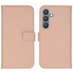 Selencia Echt Lederen Bookcase Samsung Galaxy S24 - Dusty Pink