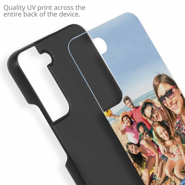 Ontwerp je eigen Samsung Galaxy S22 hardcase hoesje - Zwart