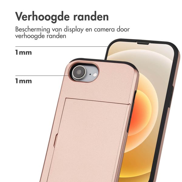 imoshion Backcover met pasjeshouder iPhone 16e - Rosé Goud