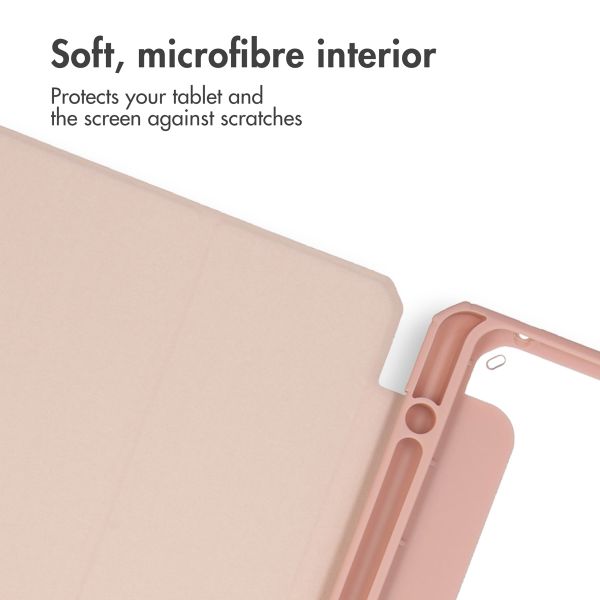 imoshion Trifold Hard Case Book Cover Apple iPad Air 11 inch (2026) M4 / (2025) M3 / (2024) M2 / Air 5 (2022) / Air 4 (2020) - Pink
