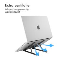 Accezz Laptop houder - Laptop standaard - Verstelbaar en opvouwbaar - Grijs