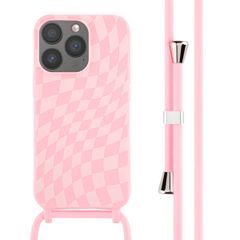 imoshion Siliconen design hoesje met koord Apple iPhone 13 Pro - Retro Pink