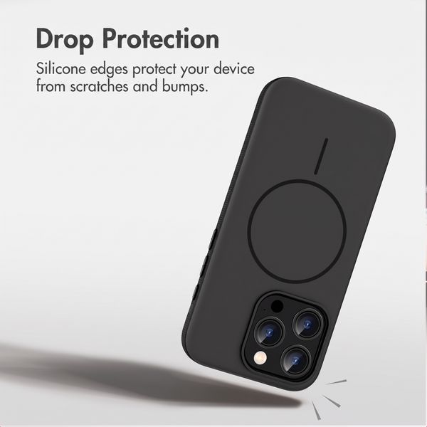 imoshion Colour Back Cover with Thin MagSafe Ring Apple iPhone 15 Pro - Black