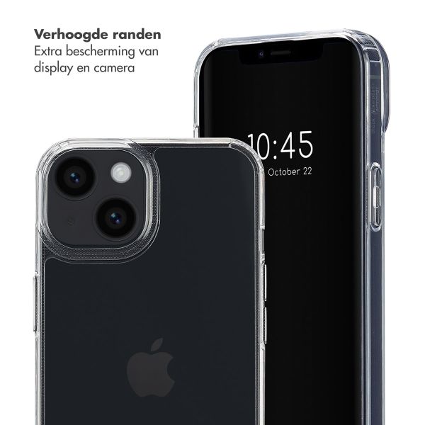 Selencia Backcover met afneembare haakjes iPhone 13 - Transparant