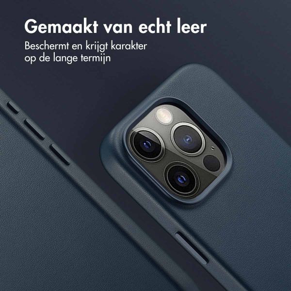 Accezz MagSafe Leather Backcover Apple iPhone 15 Pro - Nightfall Blue