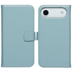 Selencia Echt Leren Bookcase Apple iPhone 17 Air - Air Blue