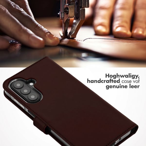 Selencia Genuine Leather Book Case Samsung Galaxy A27 (5G) - Dark Brown