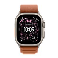 Apple Alpine Loop Band Apple Watch Series 1 - 11 / SE / Ultra (44/45/46/49 mm) - Maat M - Terracotta / Natural Titanium