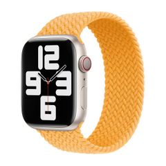 Apple Gevlochten solobandje Apple Watch | 44/45/46/49 mm - Maat 4 - Maize