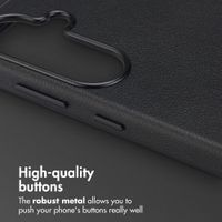 Accezz Leather Back Cover with MagSafe Samsung Galaxy S26 Plus - Onyx Black