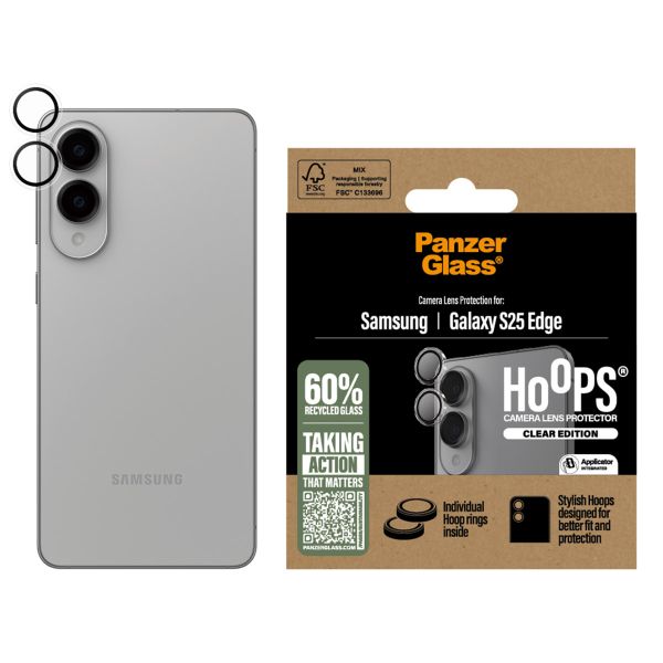 PanzerGlass Camera Protector Hoops Optic Rings Samsung Galaxy S25 Edge - Transparant