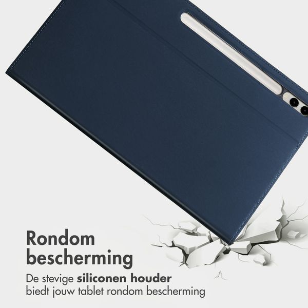 Accezz Classic Tablet Case Samsung Galaxy Tab S10 Ultra / Tab S9 Ultra - Donkerblauw