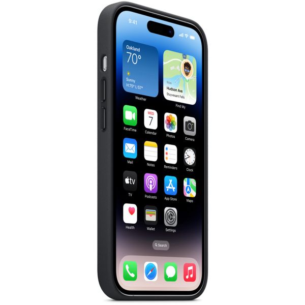 Apple Leather Back Cover with MagSafe Apple iPhone 14 Pro - Midnight