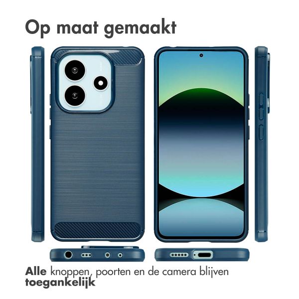 imoshion Brushed Backcover Xiaomi Redmi Note 14 (4G) - Donkerblauw