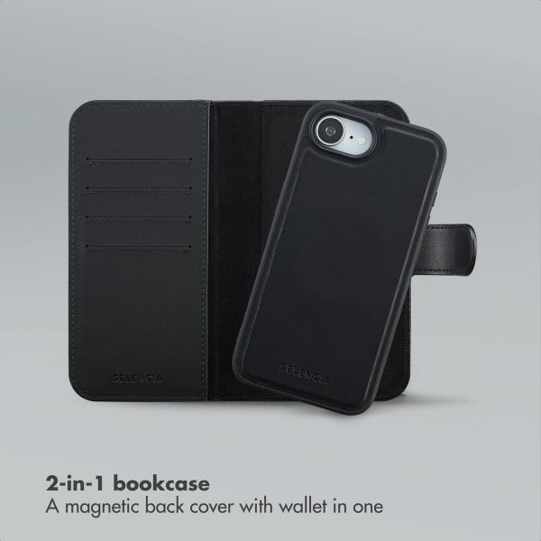 Selencia Olyn Detachable Bookcase with MagSafe Apple iPhone 17e / 16e - Black