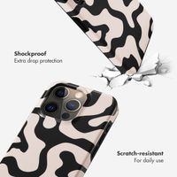 Selencia Vivid Back Cover Apple iPhone 15 Pro - Art Wave Black