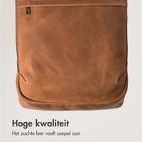 Accezz Leather Laptop rugzak 16 inch - Cognac