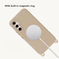 Selencia Rivièra MagSafe Case with detachable hooks Samsung Galaxy A34 (5G) - Milky Latte
