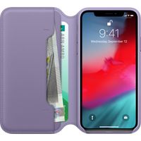 Apple Leather Folio Bookcase iPhone X / Xs - Lila