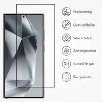 Accezz Gehard Glas Full Cover Screenprotector met applicator Samsung Galaxy S24 Ultra