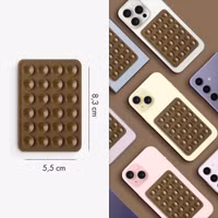 Selencia 2-Pack Telefoonhouder Zuignap - Mocha Brown