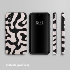 Selencia Vivid Backcover Samsung Galaxy A35 - Art Wave Black