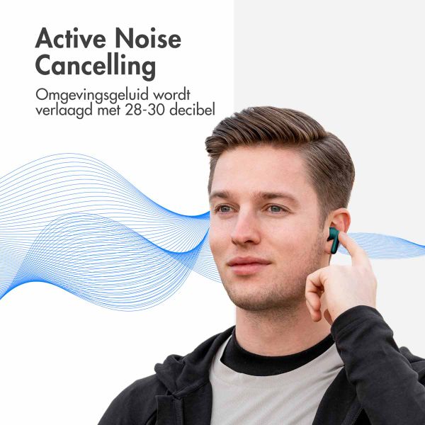 imoshion Aura Pro Draadloze In-ear Oordopjes - Active Noise Cancelling (ANC) - Petrol Green