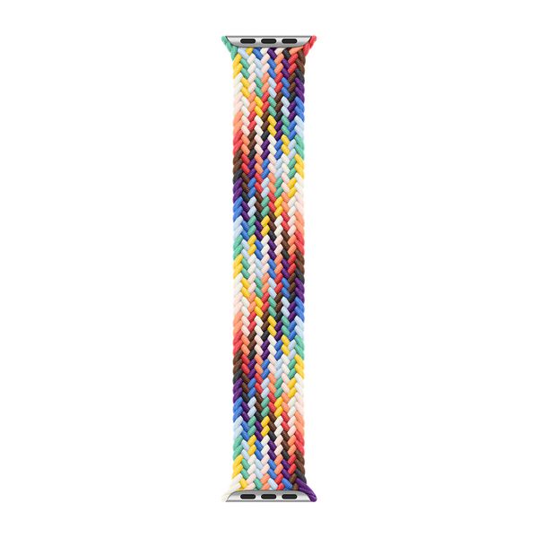 Apple Gevlochten solobandje Apple Watch | 44/45/46/49 mm - Maat 3 - Rainbow Pride
