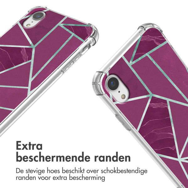 imoshion Design hoesje met koord Apple iPhone Xr - Bordeaux Graphic