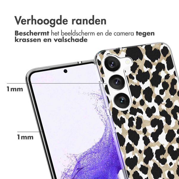 imoshion Design hoesje Samsung Galaxy S23 - Luipaard / Zwart