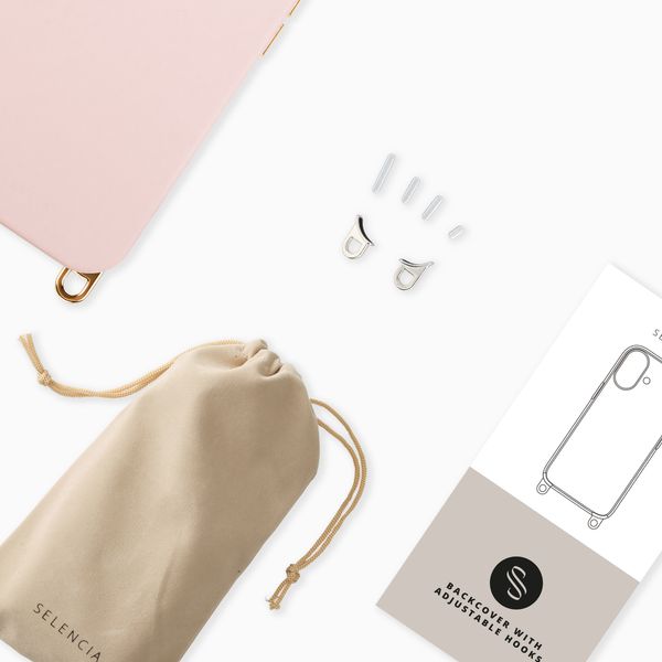 Selencia Rivièra MagSafe Backcover met afneembare haakjes Apple iPhone SE (2022 / 2020) / 8 / 7 - Sorbet Pink
