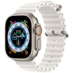 Apple Ocean Band Apple Watch Series 1 t/m 11 / SE / Ultra (44/45/46/49 mm) - White
