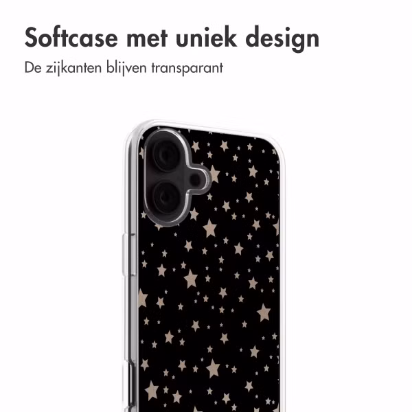 imoshion Design hoesje Apple iPhone 16 - Stars Beige Reverse