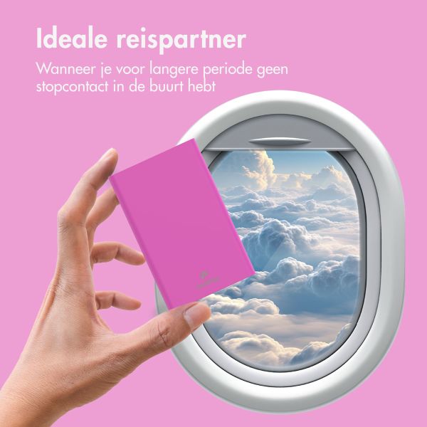 imoshion Ultra Series Aluminium Powerbank 10.000 mAh - Quick Charge en Power Delivery - Hot Pink