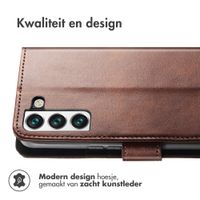 imoshion Luxe Bookcase Samsung Galaxy S21 FE - Donkerbruin