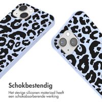 imoshion Siliconen design hoesje met koord iPhone 13 - Animal Lila