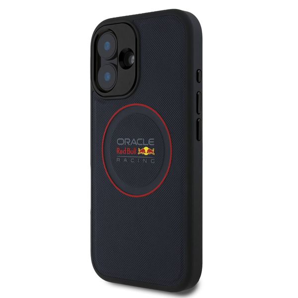Red Bull Racing Meshed PU Leather Backcover MagSafe Apple iPhone 16 - Navy