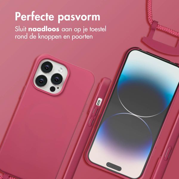 imoshion Color Backcover met afneembaar koord MagSafe Apple iPhone 14 Pro Max - Raspberry