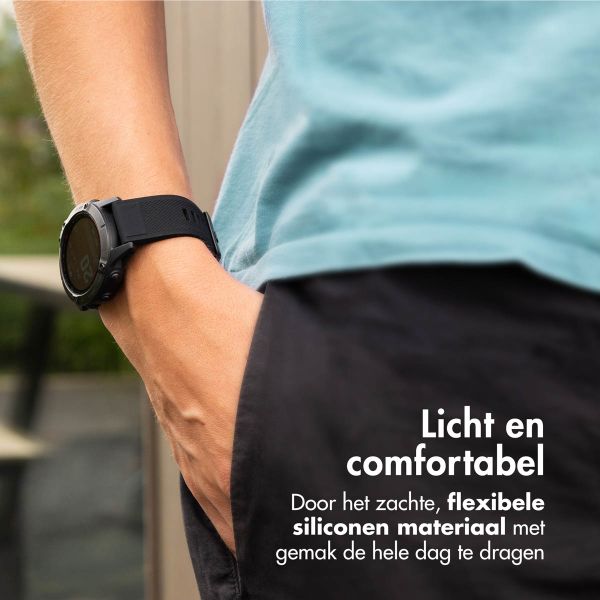 imoshion QuickFit® Siliconen bandje Garmin Watch | 22 mm aansluiting - Zwart